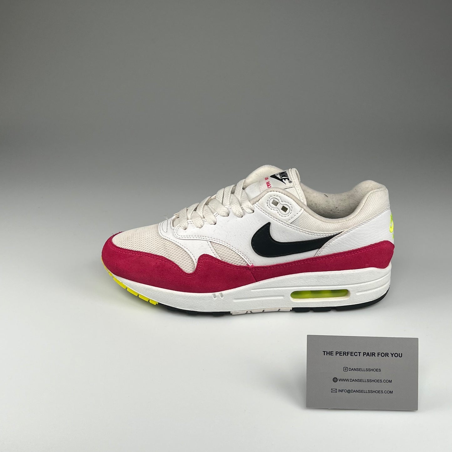 Nike Air Max 1 'White Black Volt Rush Pink'