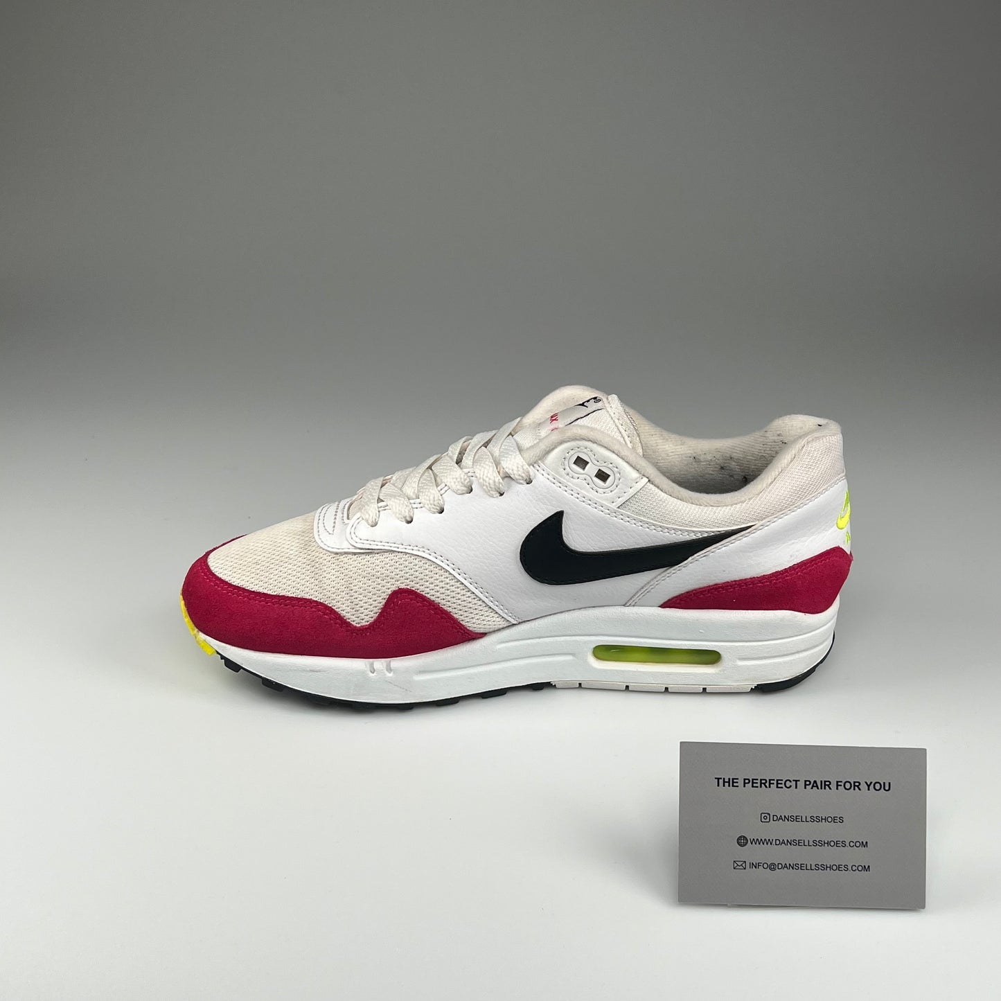 Nike Air Max 1 'White Black Volt Rush Pink'